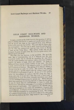 Gold Coast Railways and Harbour Works