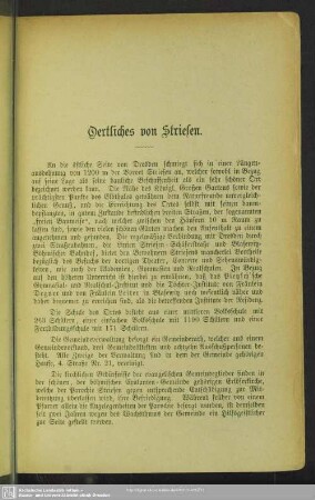 Oertliches von Striesen