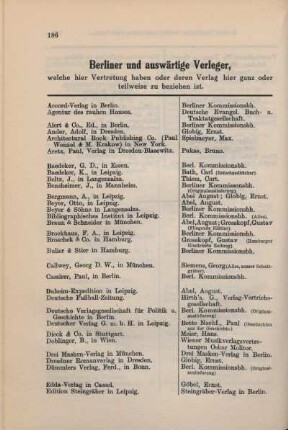 Berliner und auswärtige Verleger