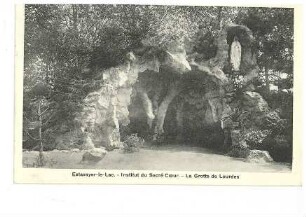Grotte von Lourdes im Institut du Sacré Coeur in Estavayer-le-Lac