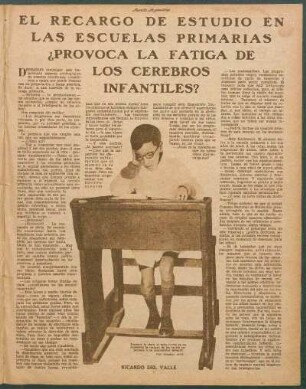 El recardo de estudio en las escuelas primarias ¿Provoca la fatiga de los cerebros infantiles?