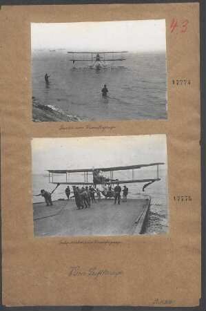 Landung eines Wasserflugzeugs