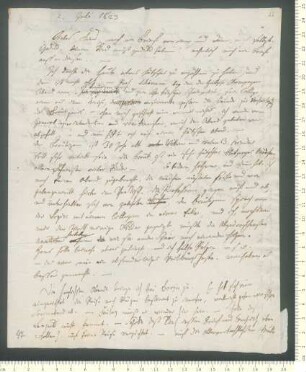 Brief von Adelbert von Chamisso an Antonie von Chamisso
