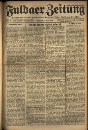 Ausgabe vom Mittwoch, den 13. März 1929.