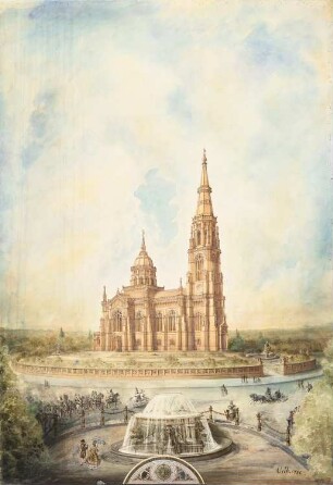 Dankeskirche am Zoologischen Garten, Berlin-Charlottenburg: Perspektivische Ansicht
