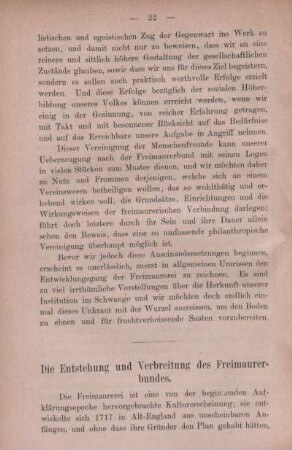 Die Entstehung und Verbreitung des Freimaurerbundes