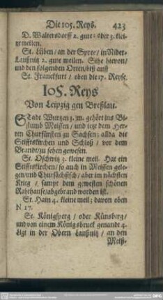 105. Reys. Von Leipzig gen Breßlau