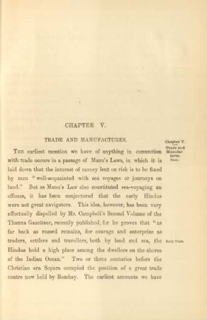 Chapter V. Trade and manufactures