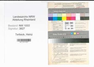 Entnazifizierung Heinz Terbeck , geb. 26.07.1921 (Kaufm.Angest.)