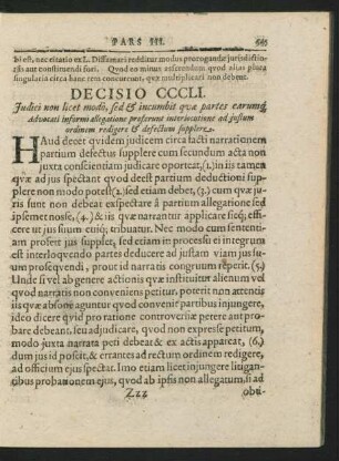 Decisio CCCLI. - CCCC.