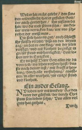 Ein ander Gesang. ||