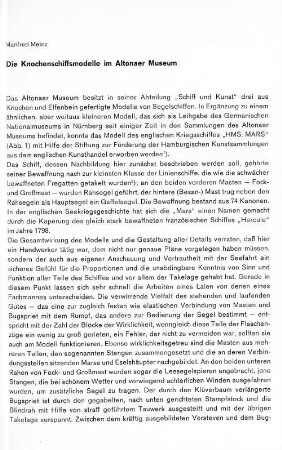 Die Knochenschiffsmodelle im Altonaer Museum