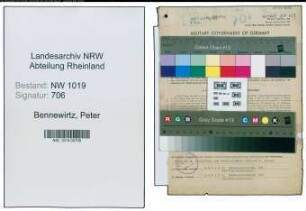 Entnazifizierung Peter Bennewirtz , geb. 16.03.1901 (Buchhalter)