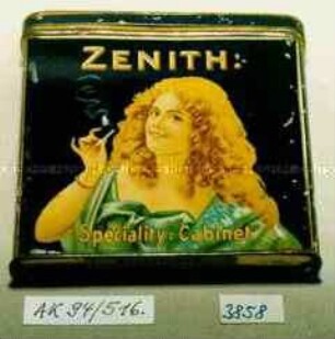 Blechdose für Zigaretten "ZENITH. Speciality: Cabinet"