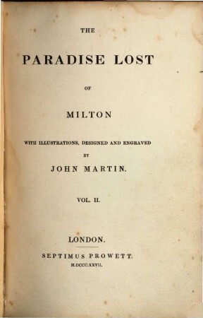 The paradise lost of Milton, 2 (1827)