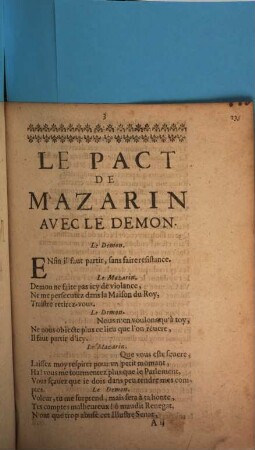 Le Pact De Mazarin Avec Le Demon