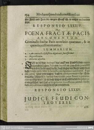 Responsio LXXXIV. De Poena Fractae Pacis