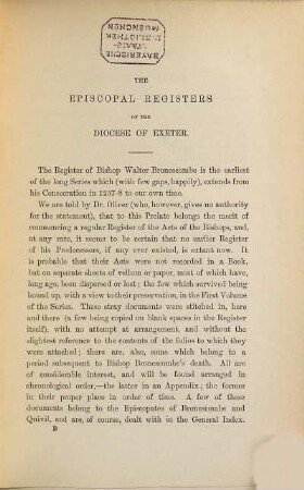 The Episcopal Registers of the Diocese of Exeter : By F. C. Hingeston-Randolph, 1