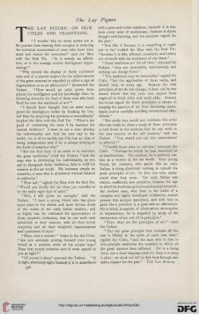 The lay figure: on principles and traditions