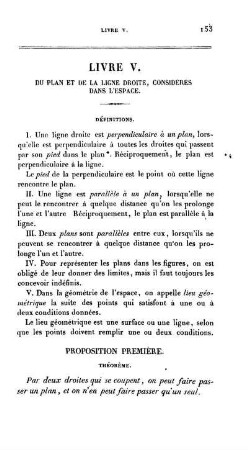 Livre V. Du Plan Et De La Lingne Droite, Considérés Dans L'Espace.