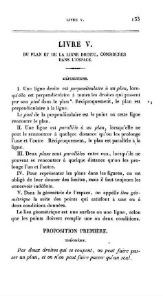 Livre V. Du Plan Et De La Lingne Droite, Considérés Dans L'Espace.