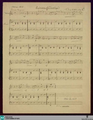 Bayerische Bauerntänze - Mus. Hs. 1207 : vl, pf