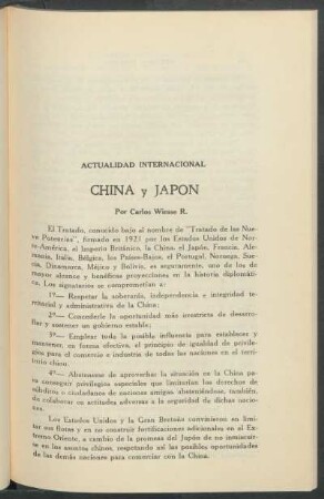Actualidad internacional - China y Japón