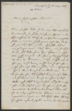 Brief an Friedrich Wilhelm Jähns : 20.03.1869