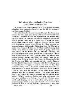 Noch einmal über erziehenden Unterricht