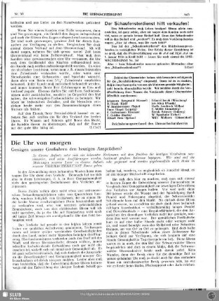Die Uhr von morgen