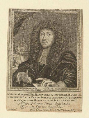 Johannes Jodocus Felwingerus aus Altdorf; geb. 21.01.1644; gest. 19.06.1672