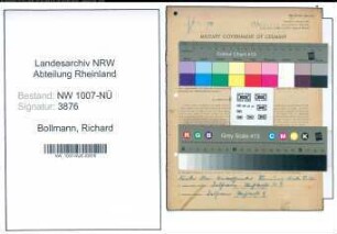Entnazifizierung Richard Bollmann , geb. 29.01.1898 ()
