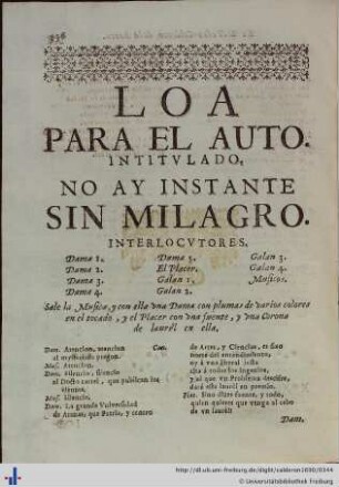 Loa para el Auto No ay Instante sin Milagro.
