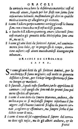 Oracoli Di Gerolamo Capra.