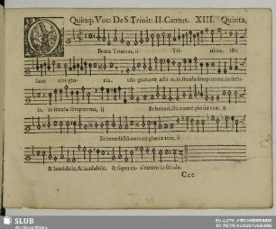 XIII. O beata trinitas tibi laus tibi gloria tibi gratiarum