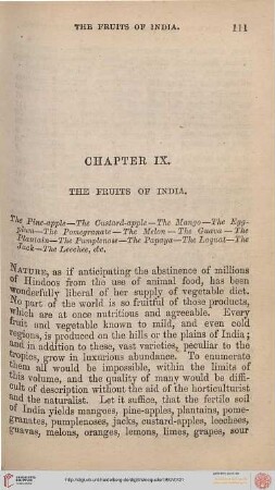 Chapter IX: The Fruits of India