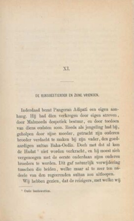 XI. De rijksbestierder en zijne vrienden