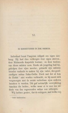 XI. De rijksbestierder en zijne vrienden
