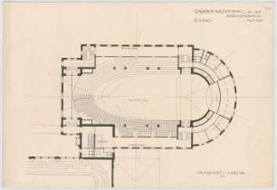 Thiersch, Friedrich von; Frankfurt / Main (Hessen); Festhalle - 2. Rang Großer Konzertsaal (Grundriss)