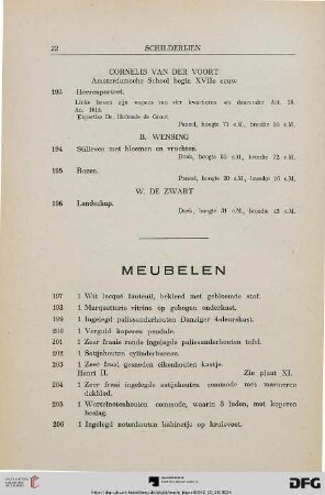 Meubelen (Nr. 197-275)