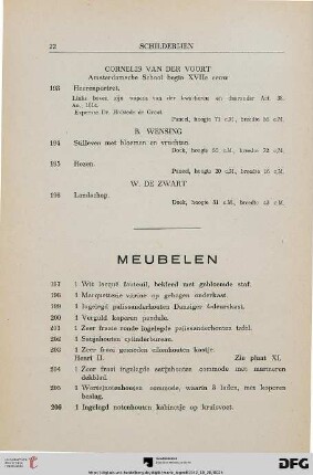 Meubelen (Nr. 197-275)