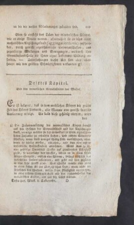 Drittes Kapitel. Von den monatlichen Gewohnheiten der Weiber