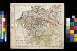 Neueste Charte von Teutschland in seine Bundesstaaten eingetheilt, zufolge der Bestimmungen des Wiener Congresses, des Pariser Friedens vom 21ten Nov. 1815. und der neuesten Austauschungen.