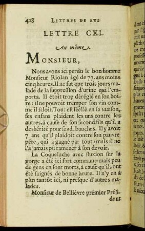 Lettre CXI. - Lettre CXV.