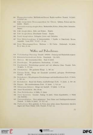 Waffen und Pulverhörner (Nr. 169-186)