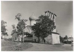 Pskow, Russland. Kirche der Erscheinung Christi (1489-16. Jh.), Nordseite
