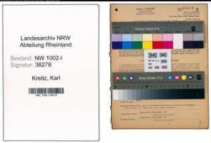 Entnazifizierung Karl Kreitz, geb. 04.01.1894 (Abtl.Leiter)