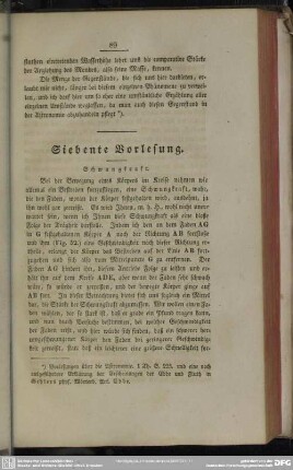 Siebente Vorlesung