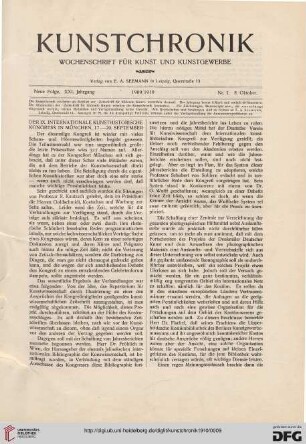 Heft 1 (8. Oktober 1909)