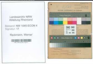 Entnazifizierung Werner Reckmann , geb. 23.07.1899 (Fabrikant)